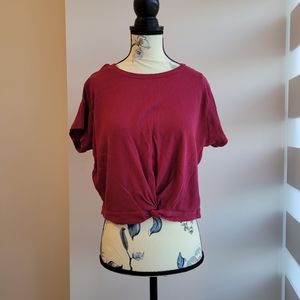 Harlow Cropped Tie Shirt